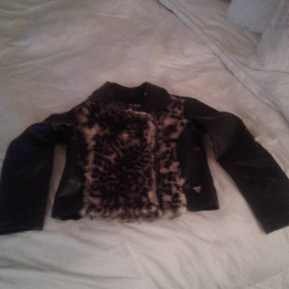 Girls Guess  leather jacket